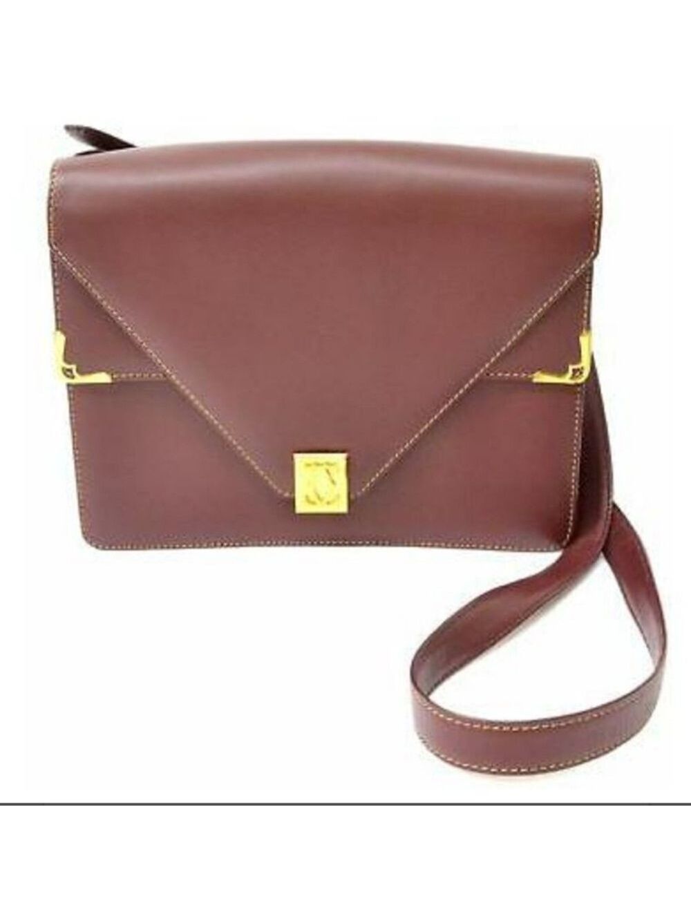 Vintage Cartier Gold Crossbody Bag.Mastline Bordeaux- Pristine condition